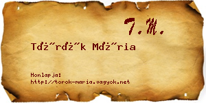 Török Mária névjegykártya