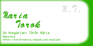 maria torok business card
